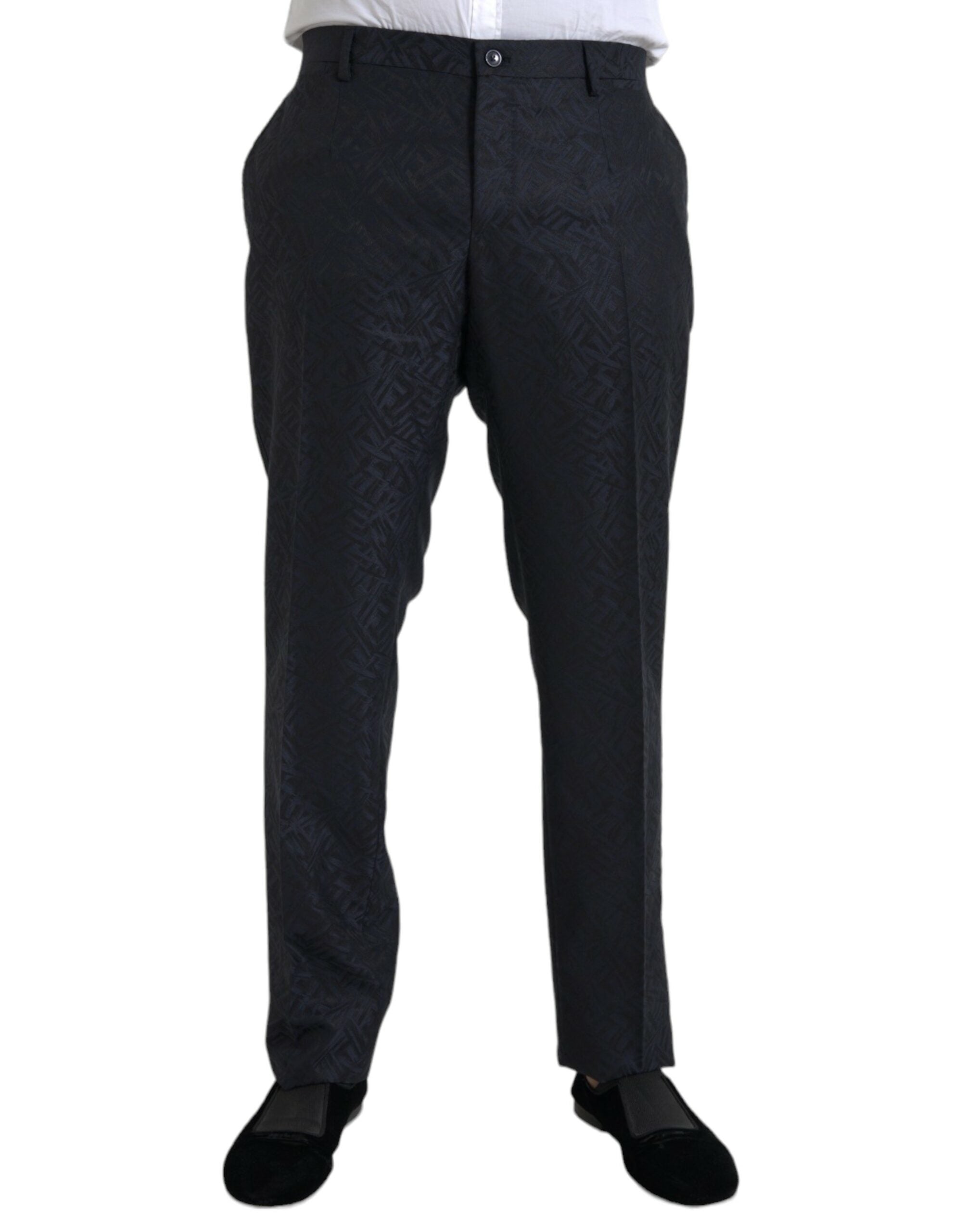 Pantalon DOLCE & GABBANA brocade bleu
