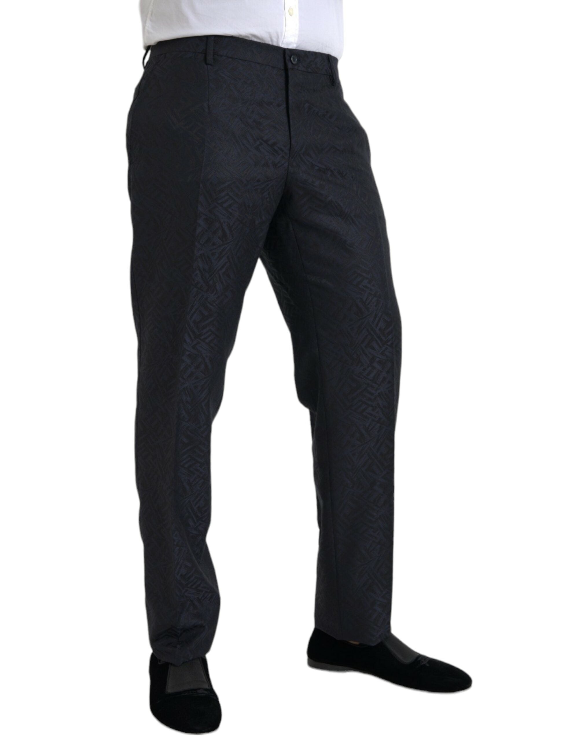 Pantalon DOLCE & GABBANA brocade bleu