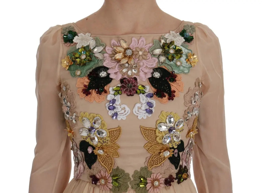Robe Dolce & Gabbana A-line rose Dolce & Gabbana
