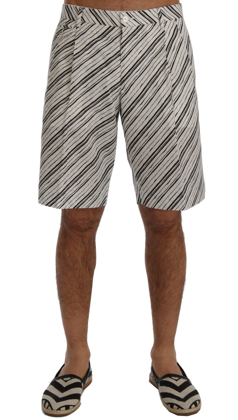 Shorts Dolce & Gabbana rayés blancs et noirs
