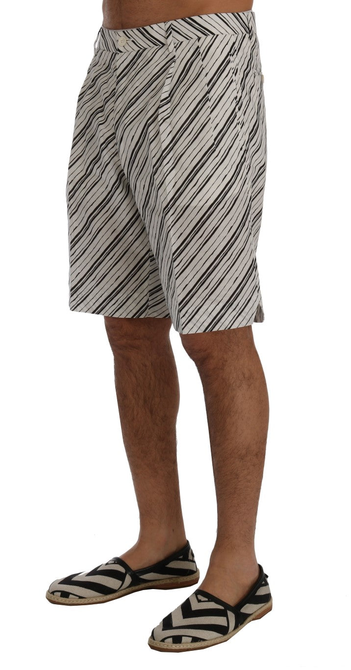 Shorts Dolce & Gabbana rayés blancs et noirs
