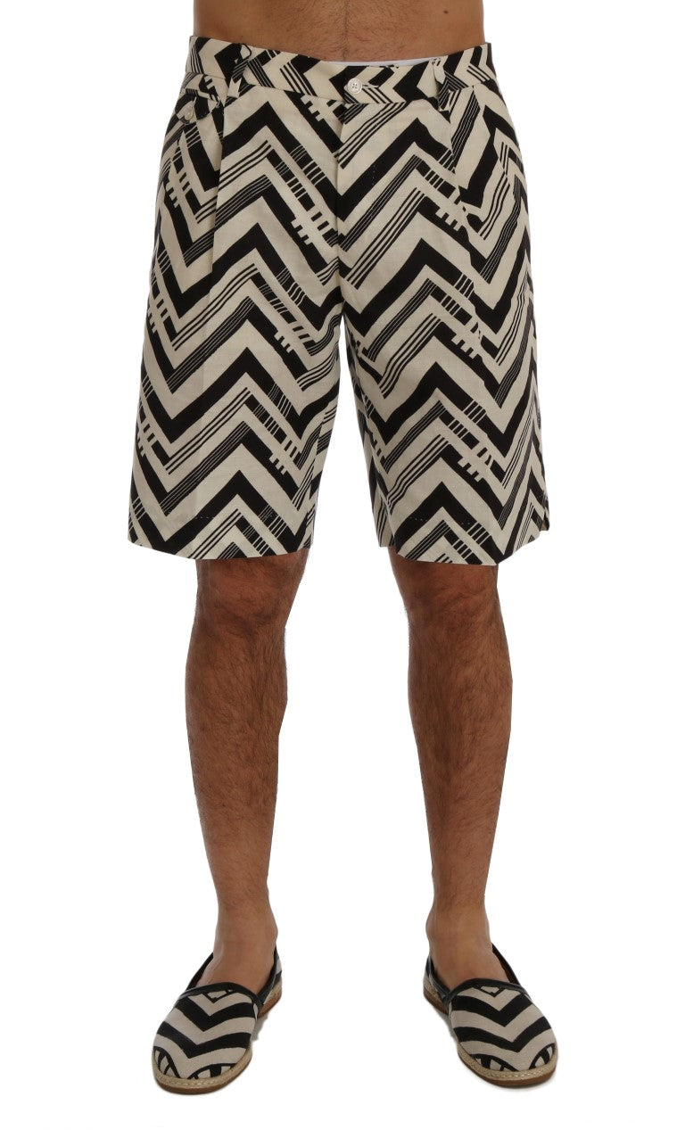 Shorts Dolce & Gabbana rayés blancs et noirs
