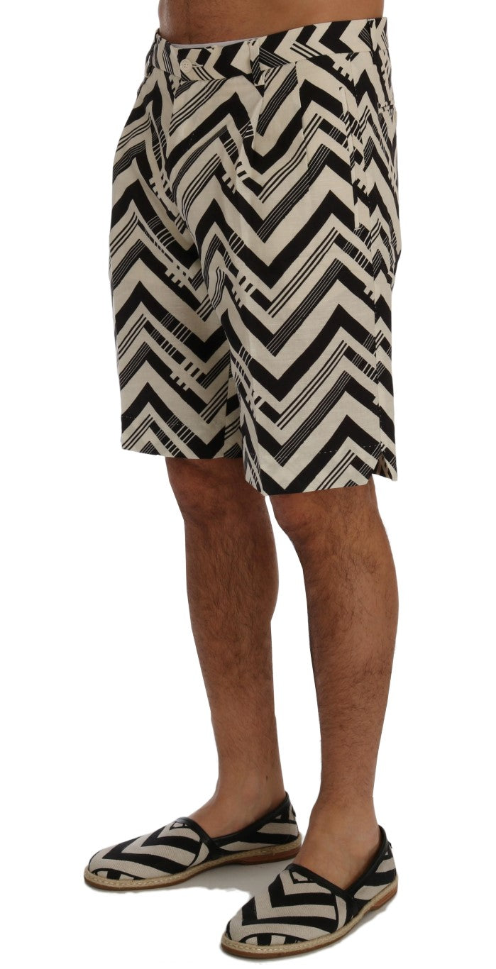 Shorts Dolce & Gabbana rayés blancs et noirs