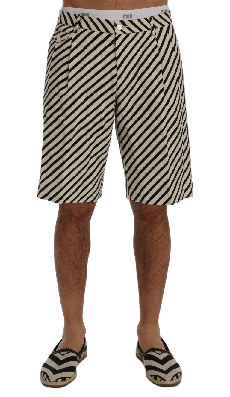 Shorts Dolce & Gabbana à rayures noir et blanc