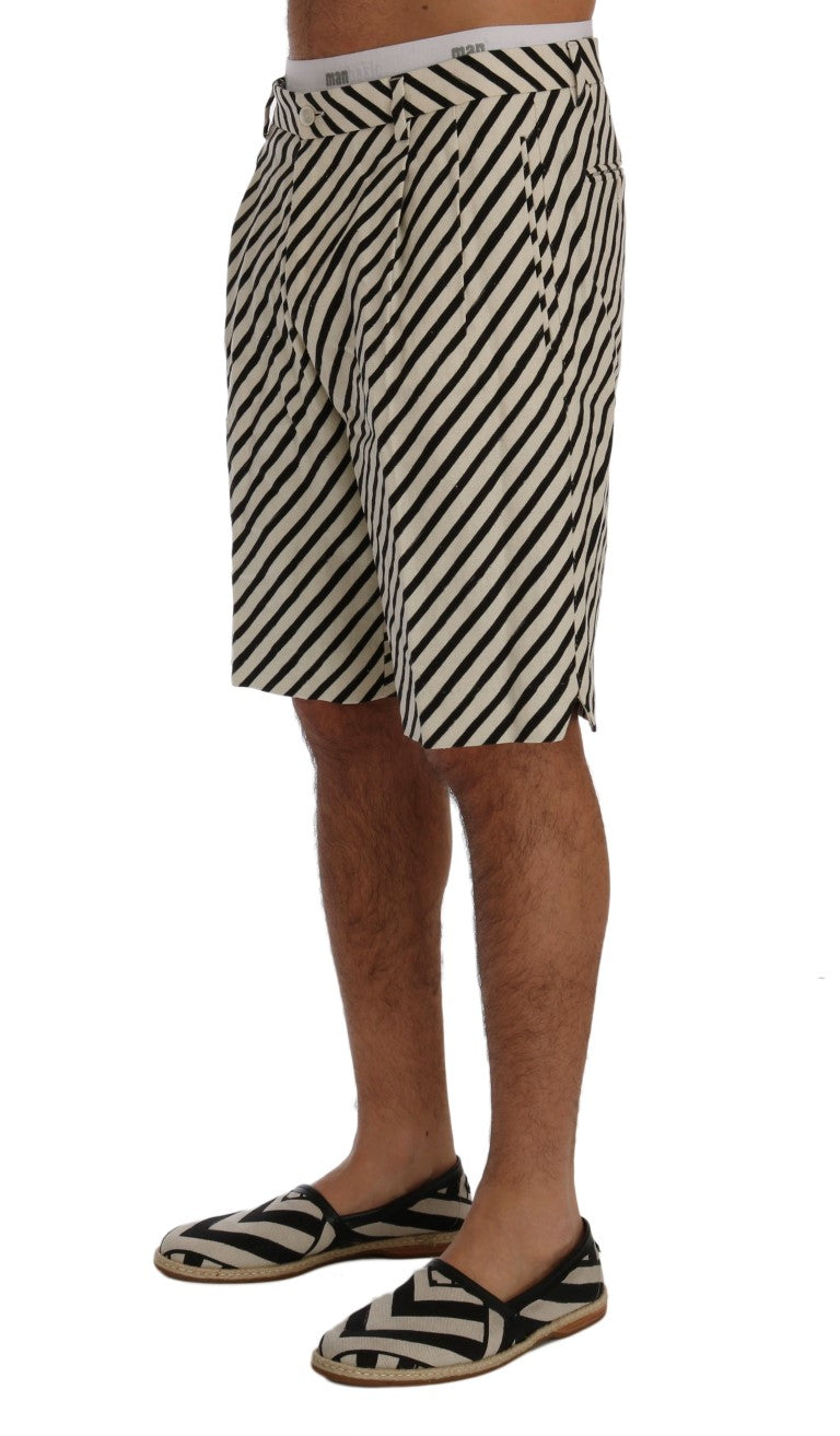 Shorts Dolce & Gabbana à rayures noir et blanc