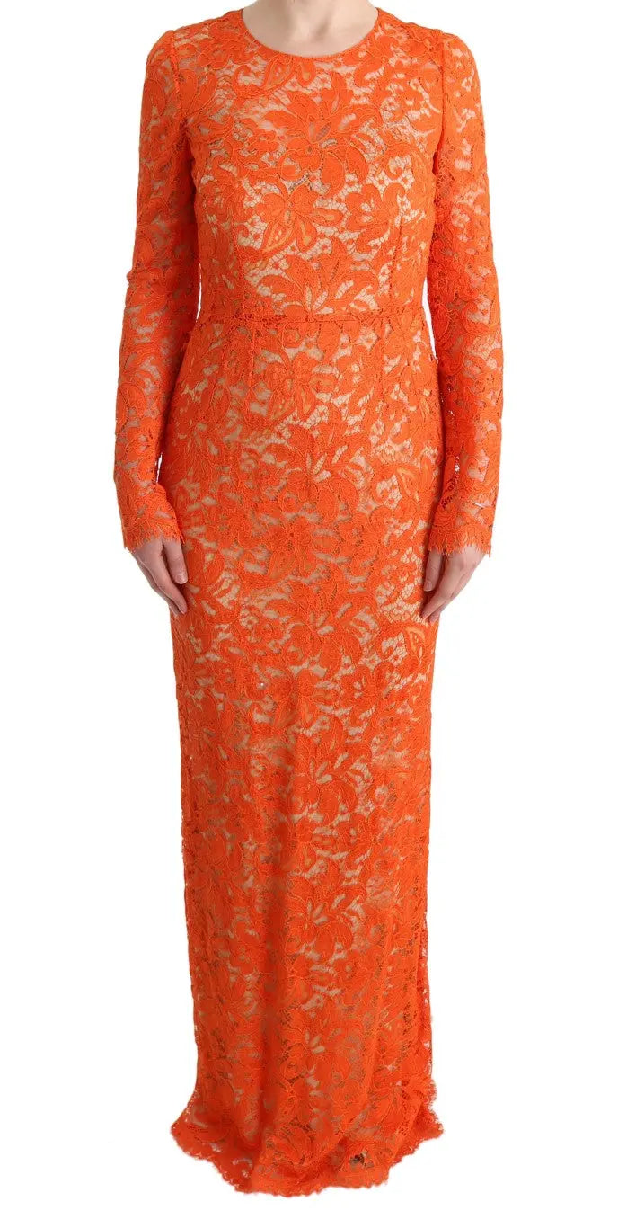 Robe Dolce & Gabbana Orange floral Dolce & Gabbana