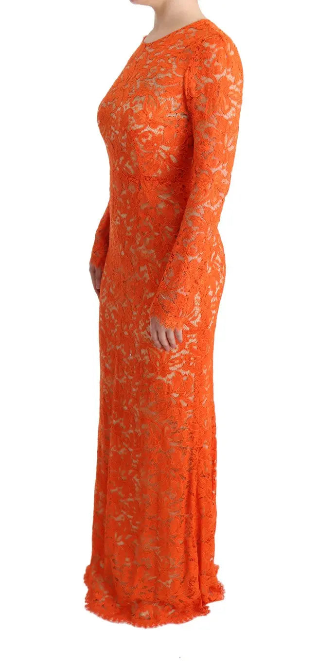 Robe Dolce & Gabbana Orange floral Dolce & Gabbana