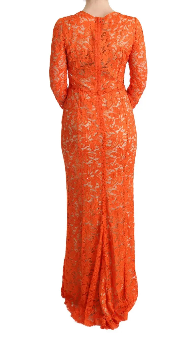 Robe Dolce & Gabbana Orange floral Dolce & Gabbana