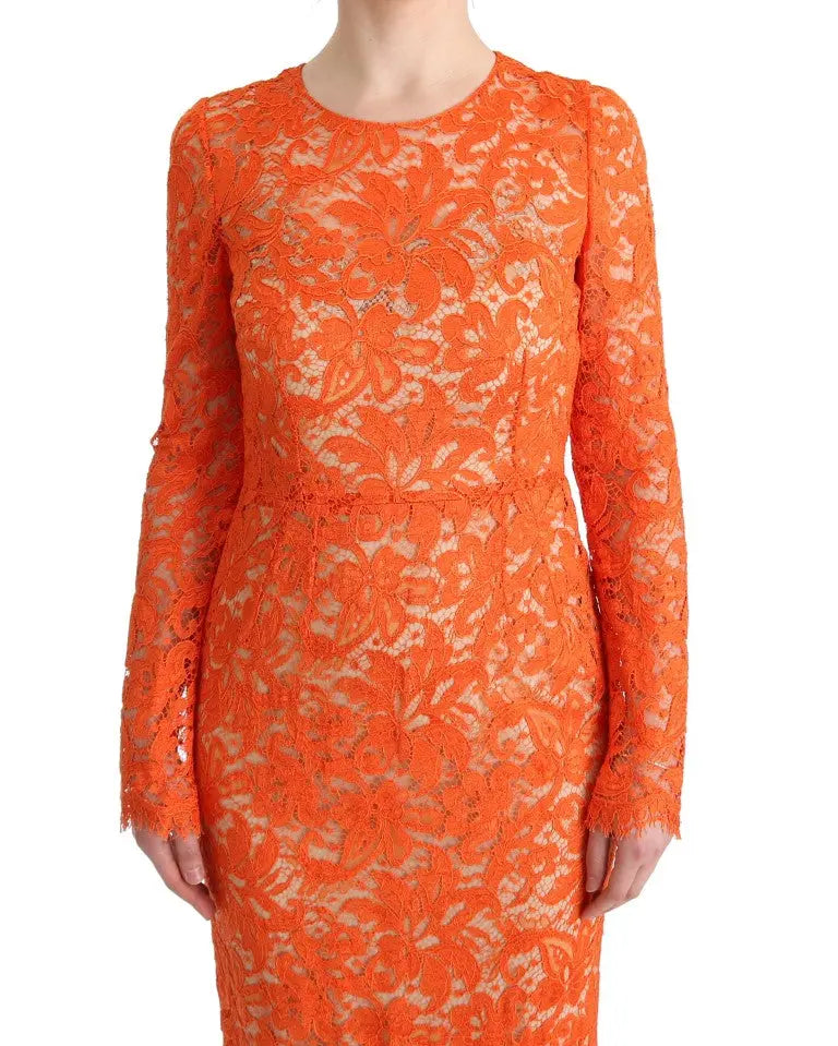 Robe Dolce & Gabbana Orange floral Dolce & Gabbana