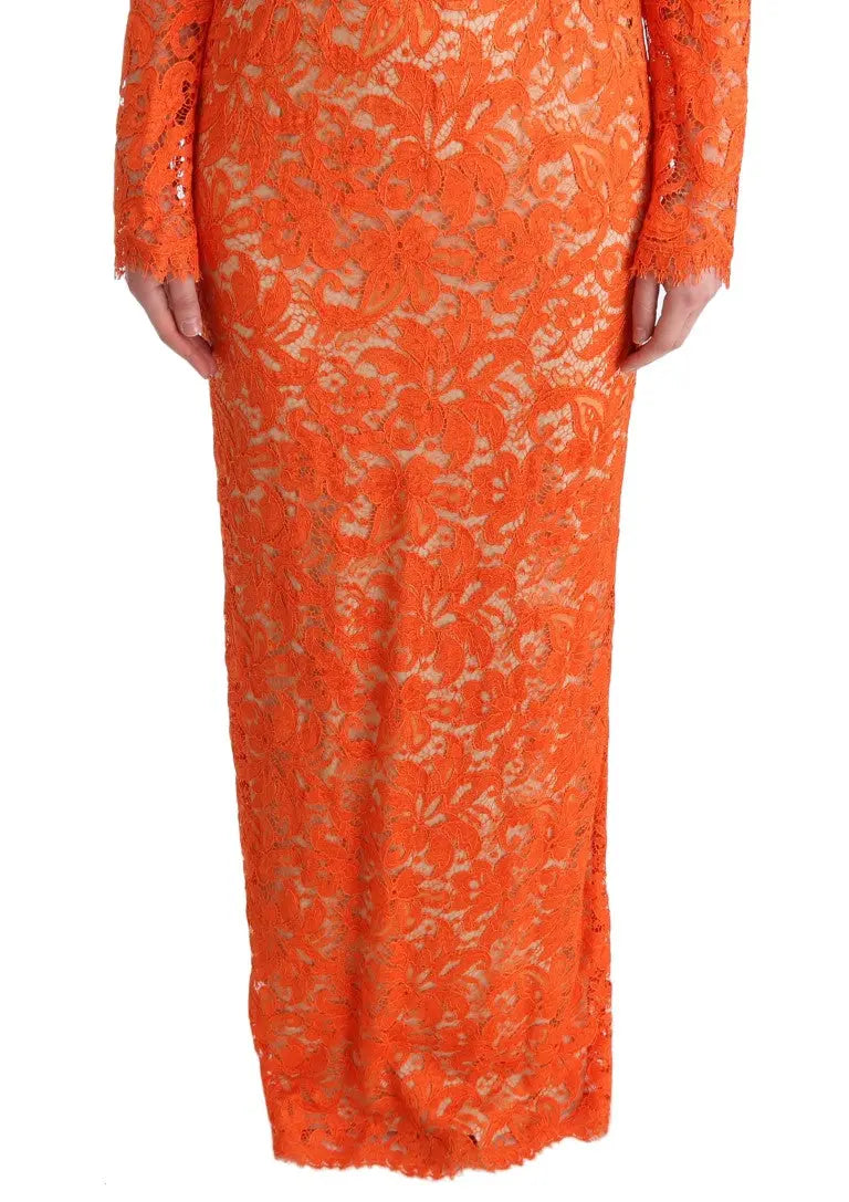 Robe Dolce & Gabbana Orange floral Dolce & Gabbana