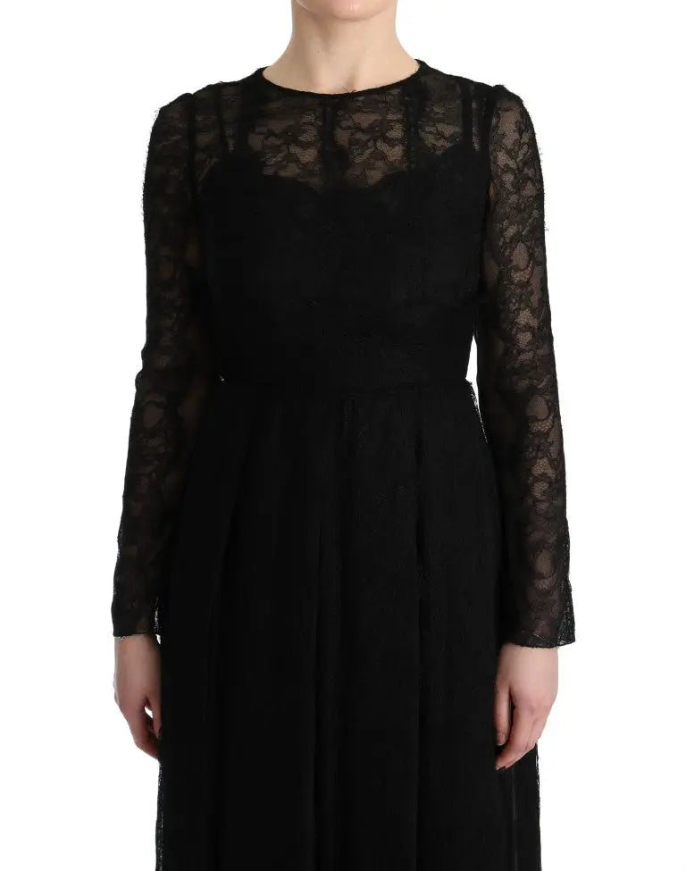 Robe Dolce & Gabbana en dentelle noire Dolce & Gabbana