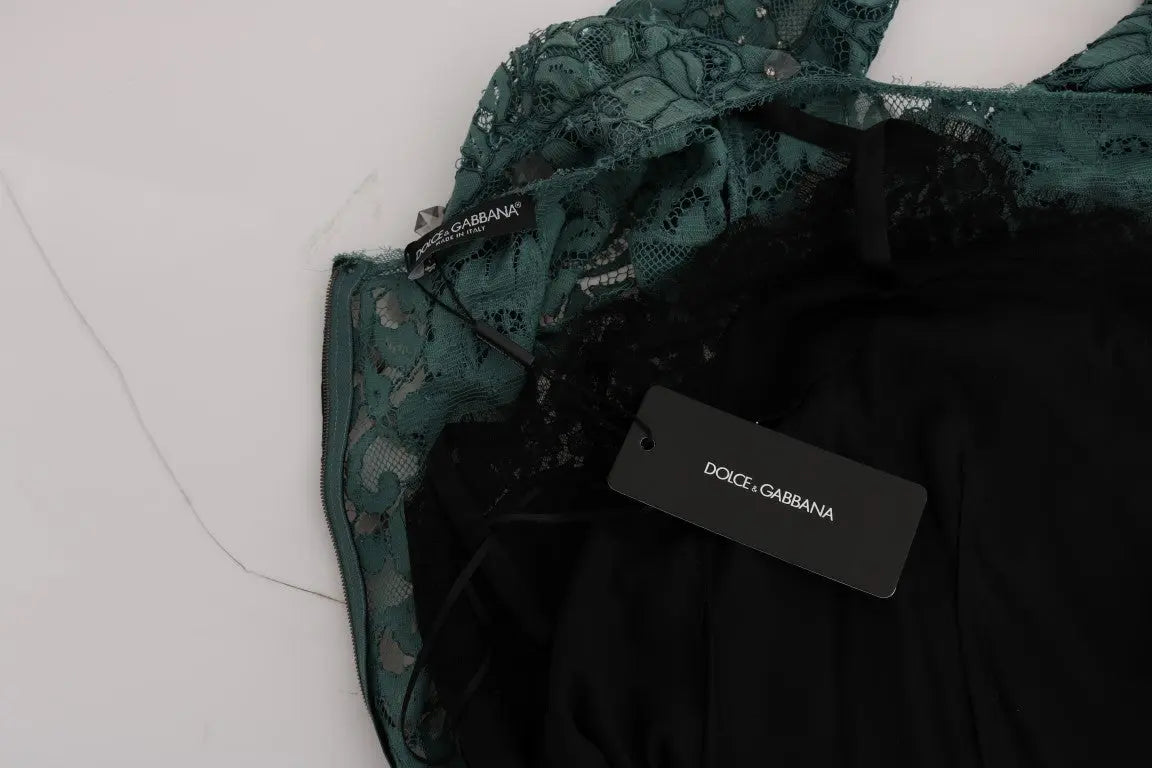 Robe Dolce & Gabbana Ricamo verte Dolce & Gabbana