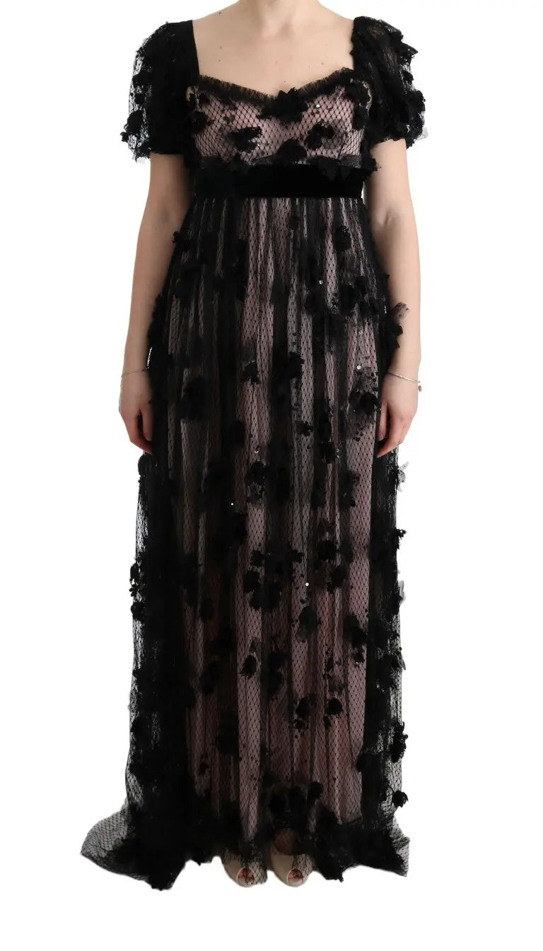 Robe Dolce & Gabbana noire et rose Dolce & Gabbana
