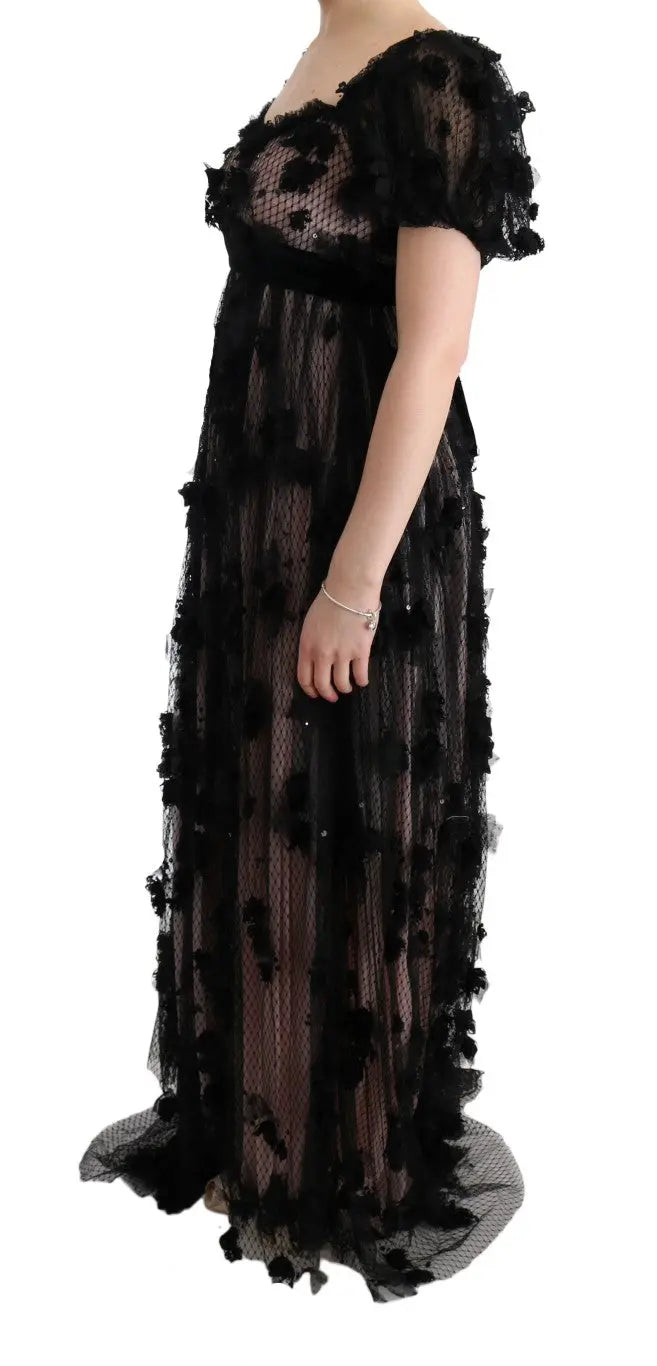 Robe Dolce & Gabbana noire et rose Dolce & Gabbana