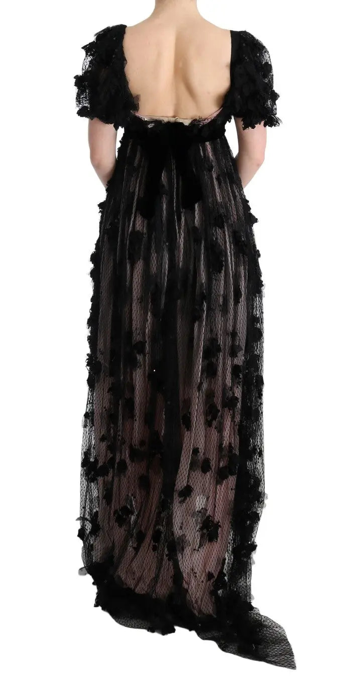 Robe Dolce & Gabbana noire et rose Dolce & Gabbana