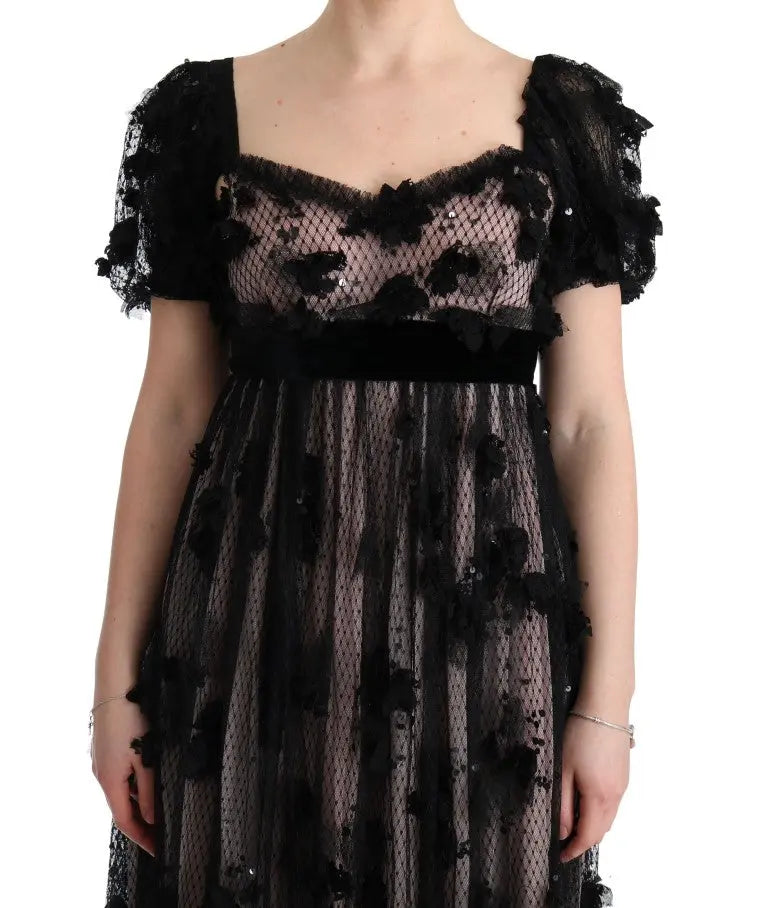 Robe Dolce & Gabbana noire et rose Dolce & Gabbana