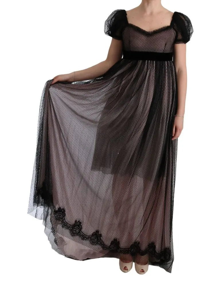 Robe Dolce & Gabbana noire et rose Dolce & Gabbana