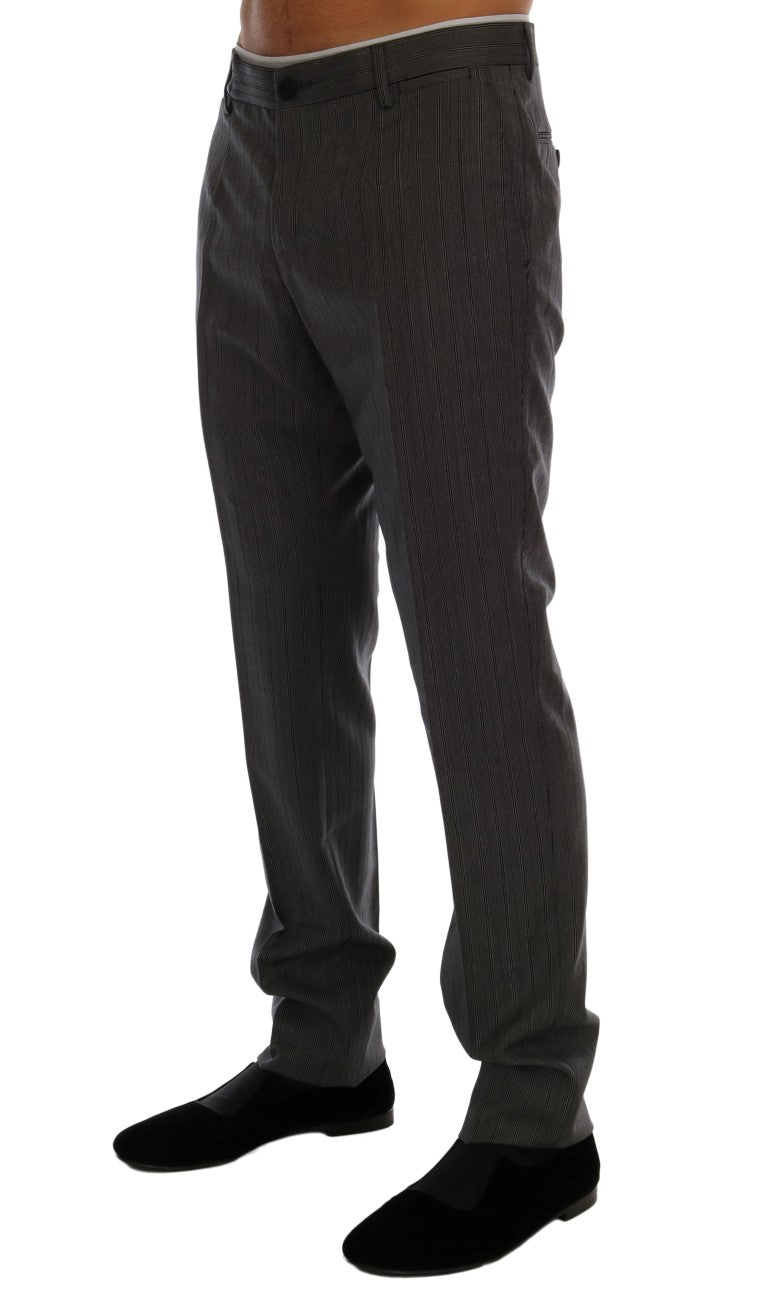 Pantalons Dolce & Gabbana Formels rayés gris