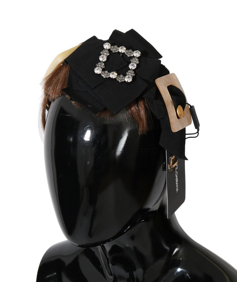 Diadème Dolce & Gabbana cristaux bruns