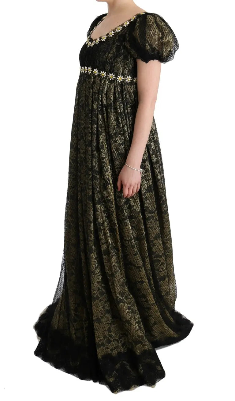Robe Dolce & Gabbana Shift noire et jaune Dolce & Gabbana
