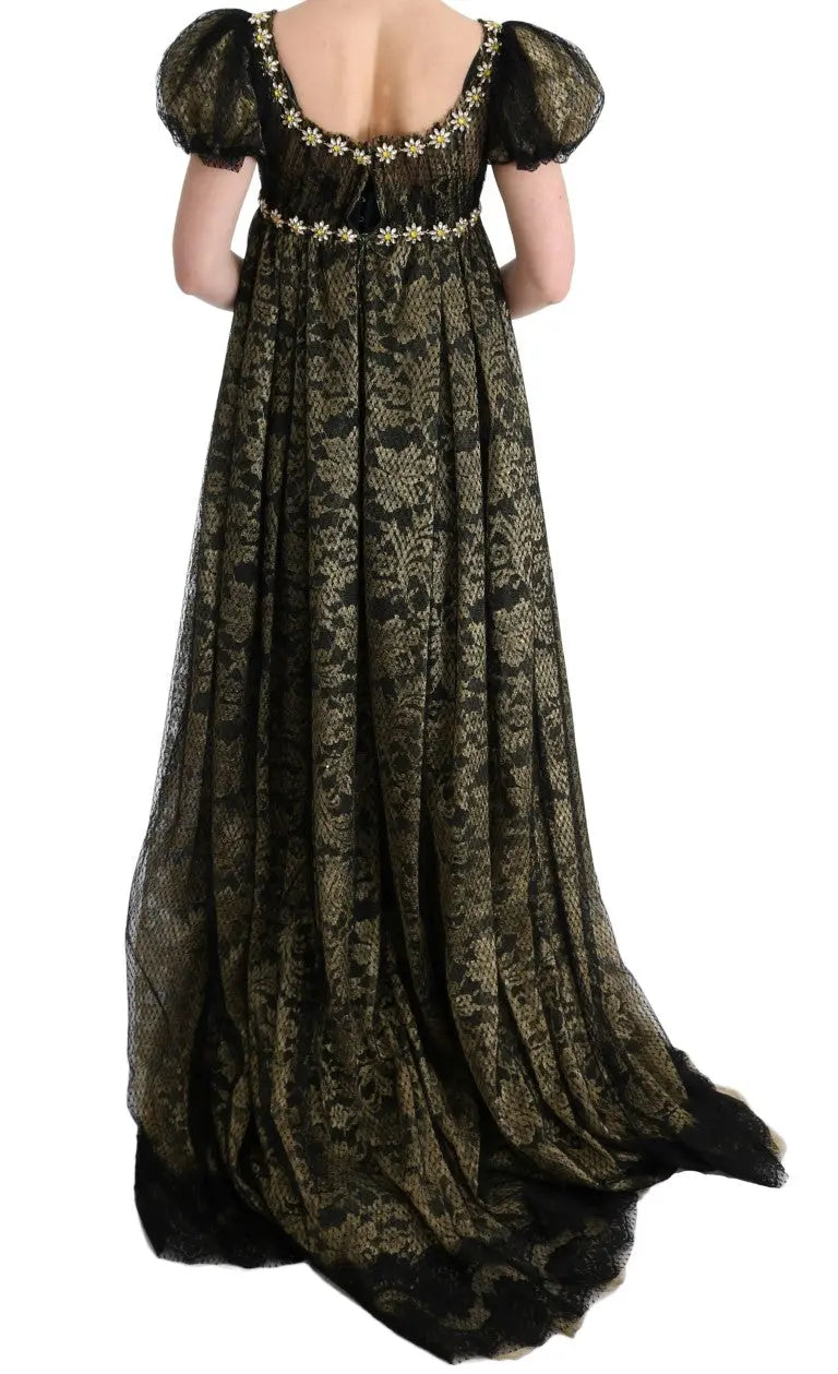 Robe Dolce & Gabbana Shift noire et jaune Dolce & Gabbana