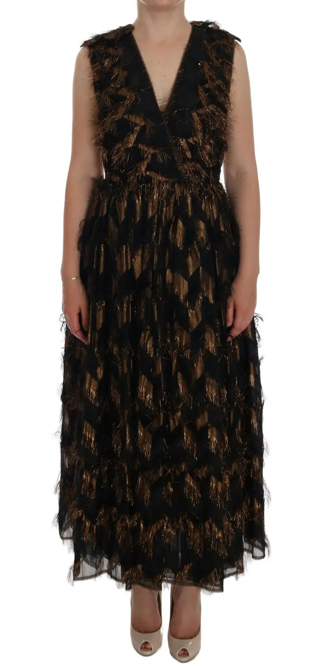 Robe Dolce & Gabbana A-Line noire et brune Dolce & Gabbana