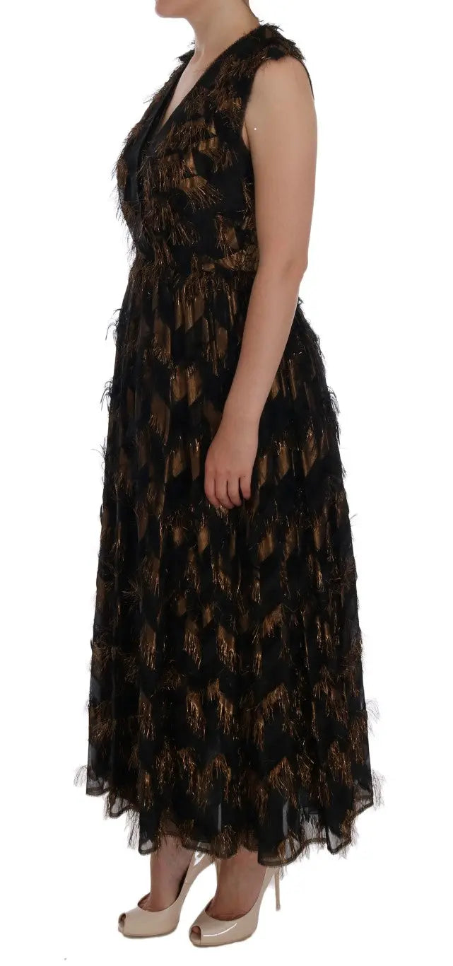 Robe Dolce & Gabbana A-Line noire et brune Dolce & Gabbana