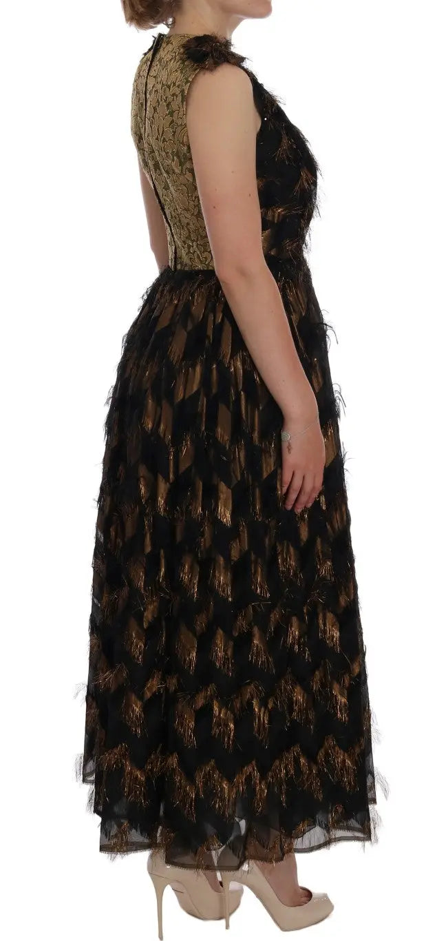 Robe Dolce & Gabbana A-Line noire et brune Dolce & Gabbana