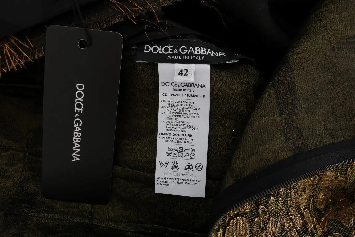 Robe Dolce & Gabbana A-Line noire et brune Dolce & Gabbana