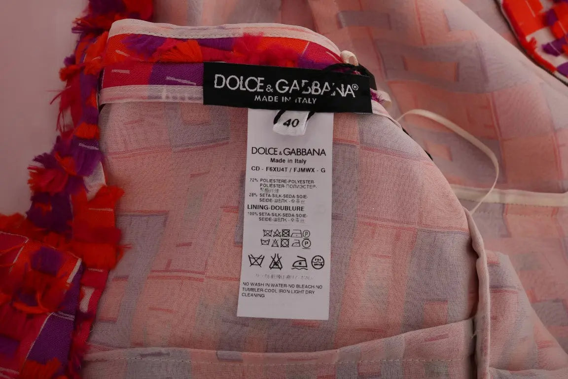 Robe Dolce & Gabbana A-line rose Dolce & Gabbana