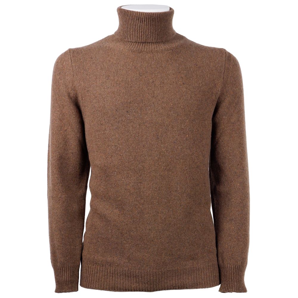 Pull Emilio Romanelli col roulé marron