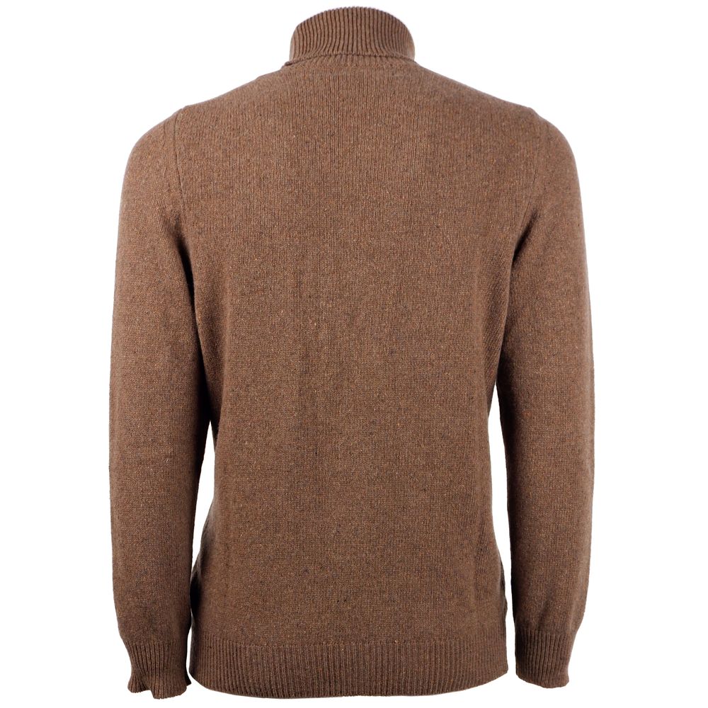 Pull Emilio Romanelli col roulé marron