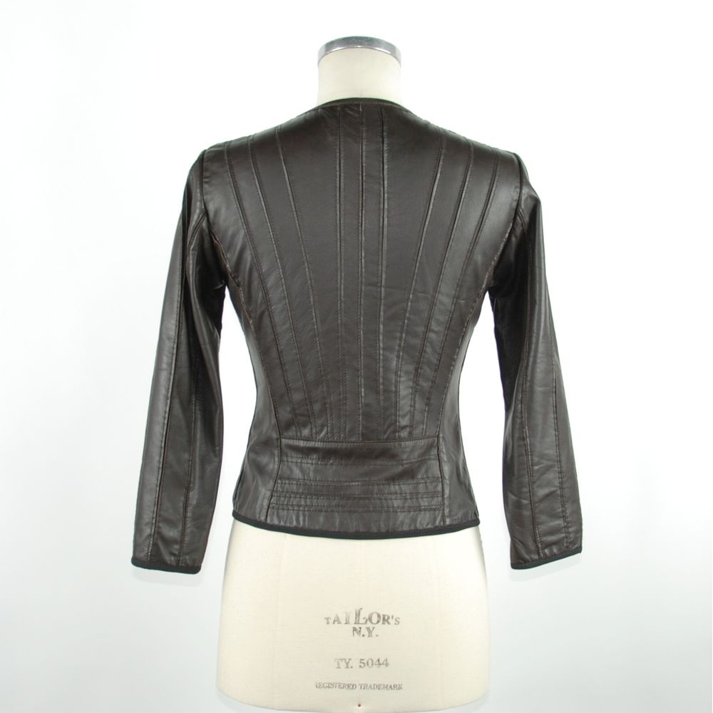 Veste en cuir Emilio Romanelli noire