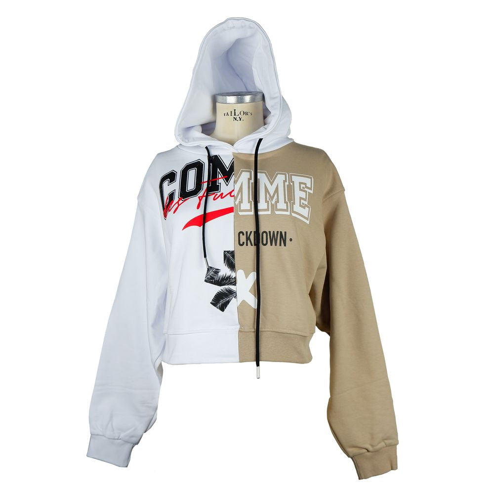Sweatshirt Comme Des Fuckdown à capuche blanc