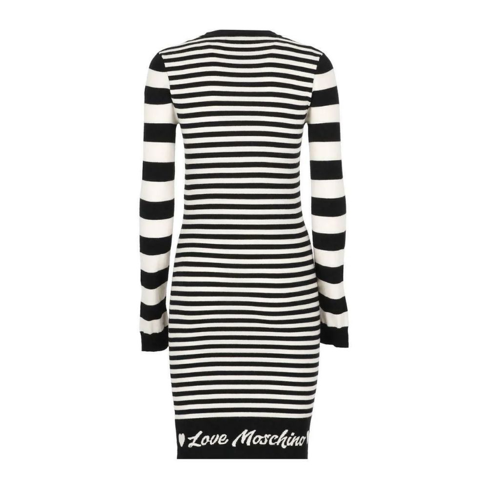 Robe Love Moschino à rayures noires