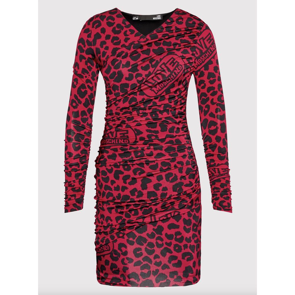 Robe Love Moschino léopard rose Love Moschino