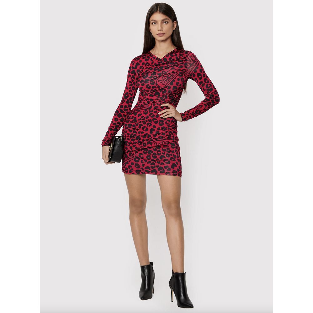 Robe Love Moschino léopard rose Love Moschino