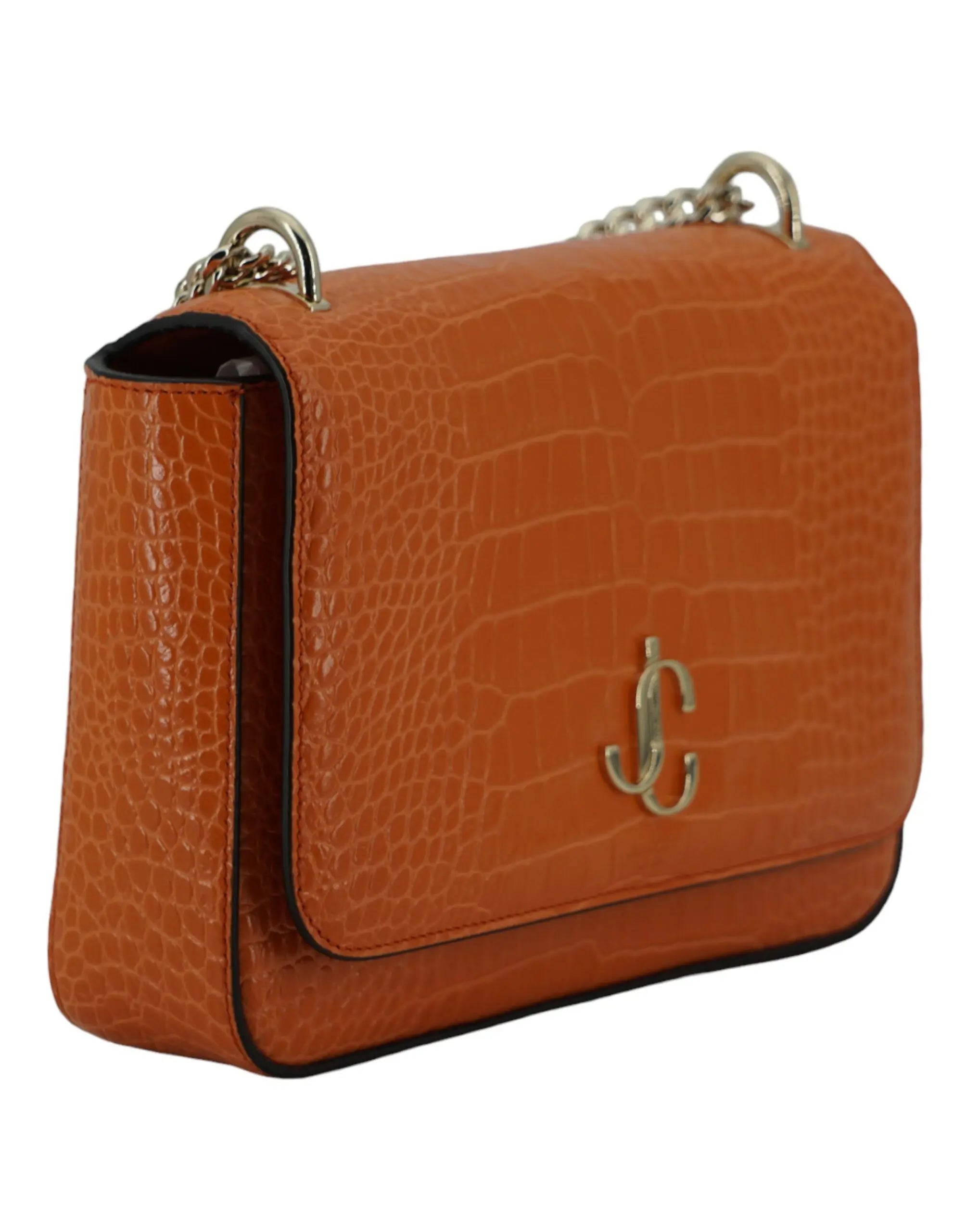 Sac bandoulière Jimmy Choo JC FLAP orange ambre Jimmy Choo