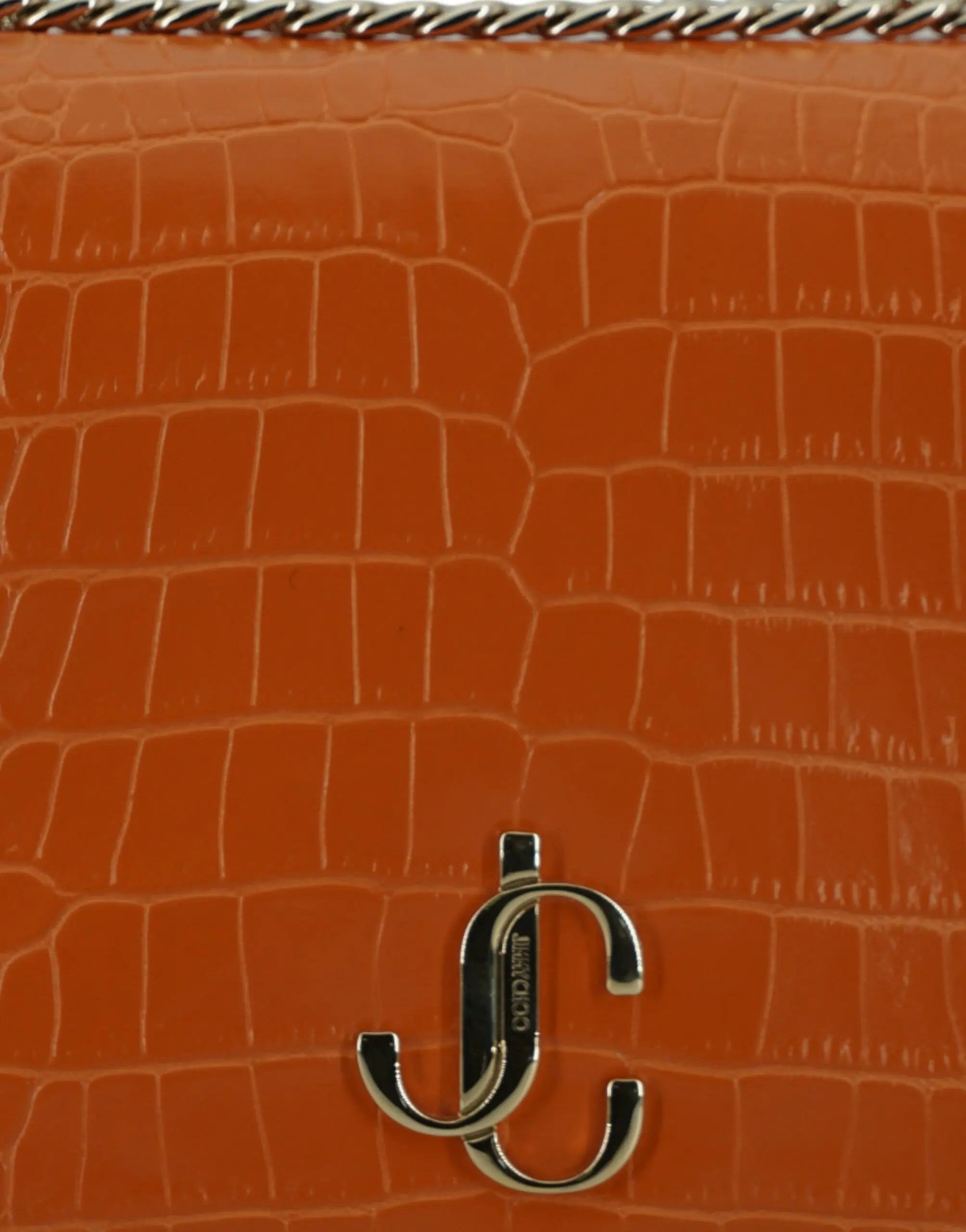 Sac bandoulière Jimmy Choo JC FLAP orange ambre Jimmy Choo