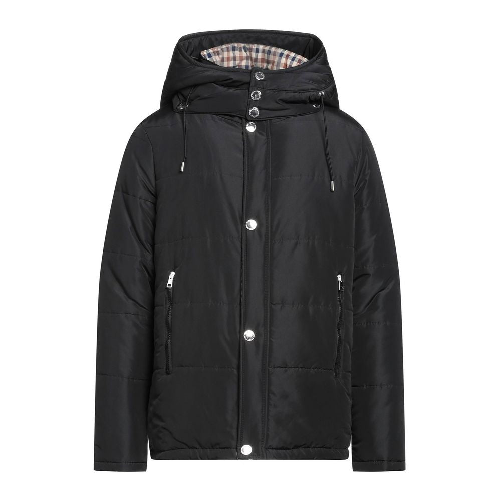 Veste Aquascutum noire avec capuche