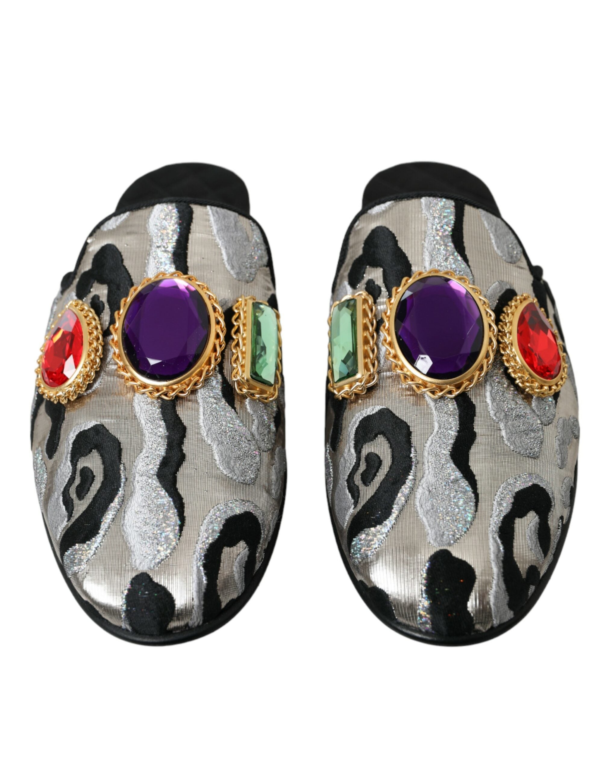 Sandales Dolce & Gabbana en jacquard gris