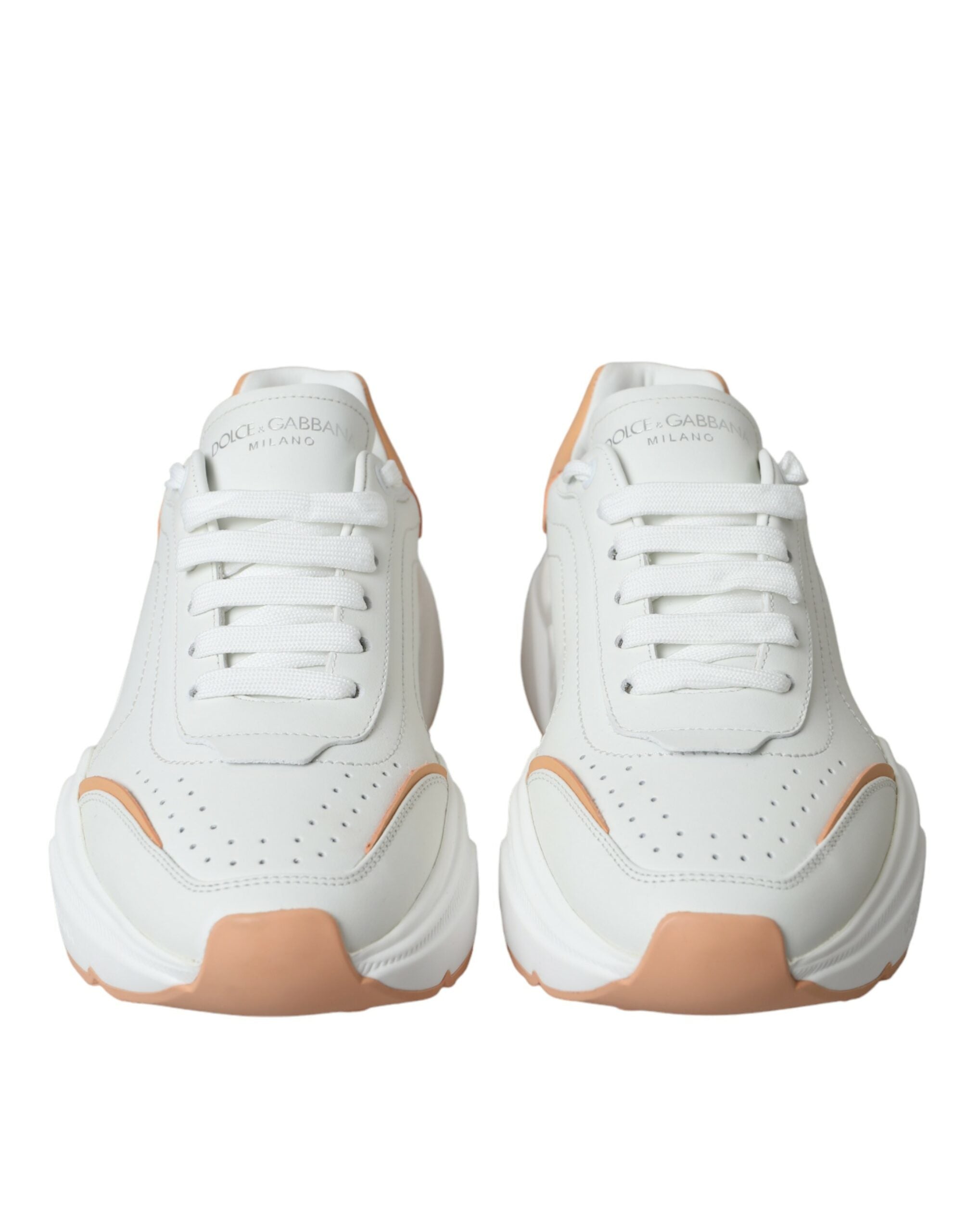 Baskets Dolce & Gabbana DAYMASTER blanches et pêche