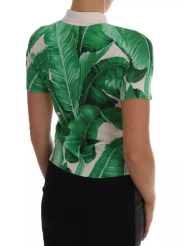 Polo Dolce & Gabbana imprimé banane vert