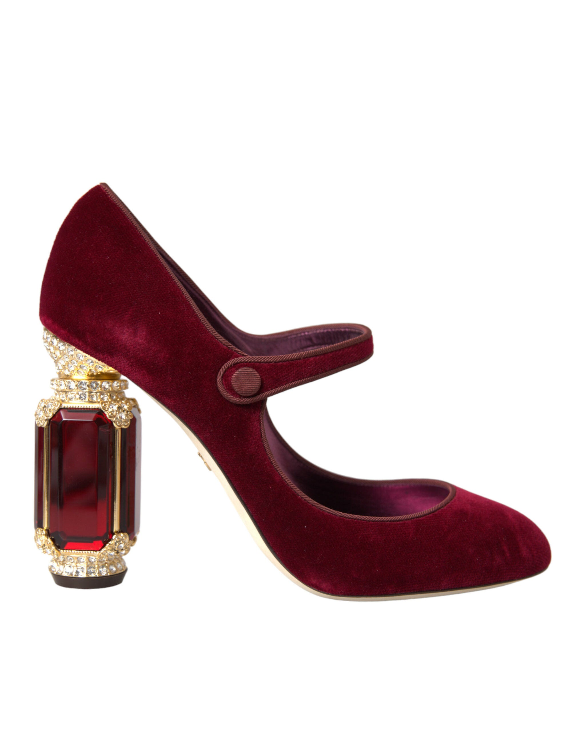 Pumps Dolce & Gabbana bordeaux et or