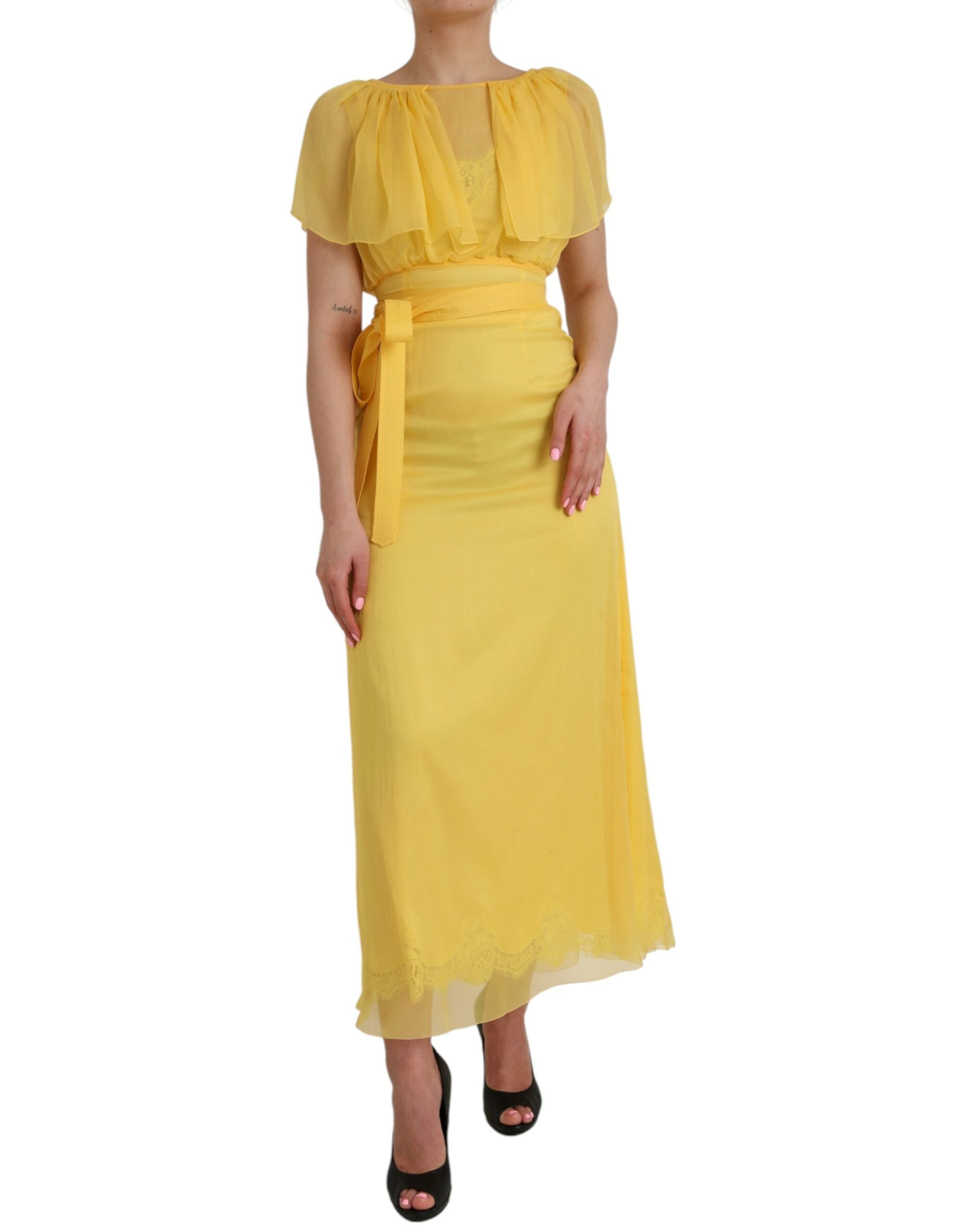 Robe longue Dolce & Gabbana jaune