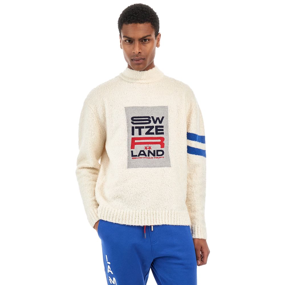 Pull La Martina turtleneck blanc