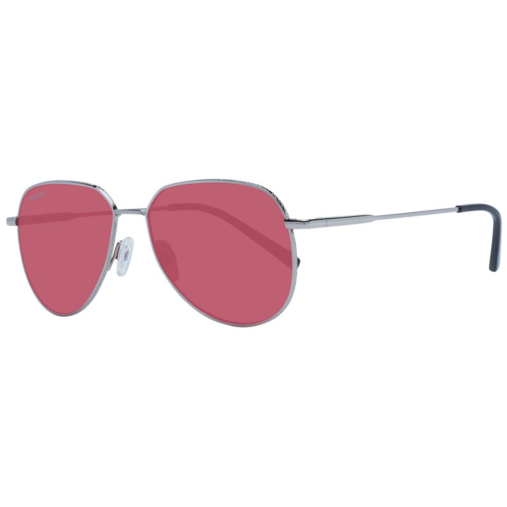 Lunettes Serengeti Unisex rondes argentées