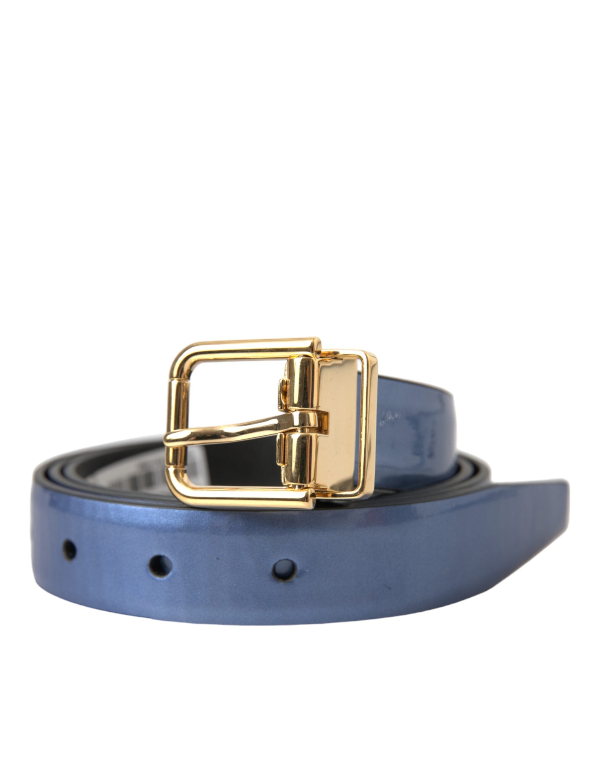 Ceinture Dolce & Gabbana bleue métallique