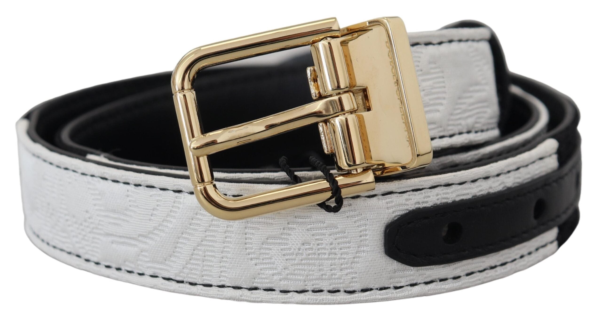 Ceinture Dolce & Gabbana bicolore noire et blanche