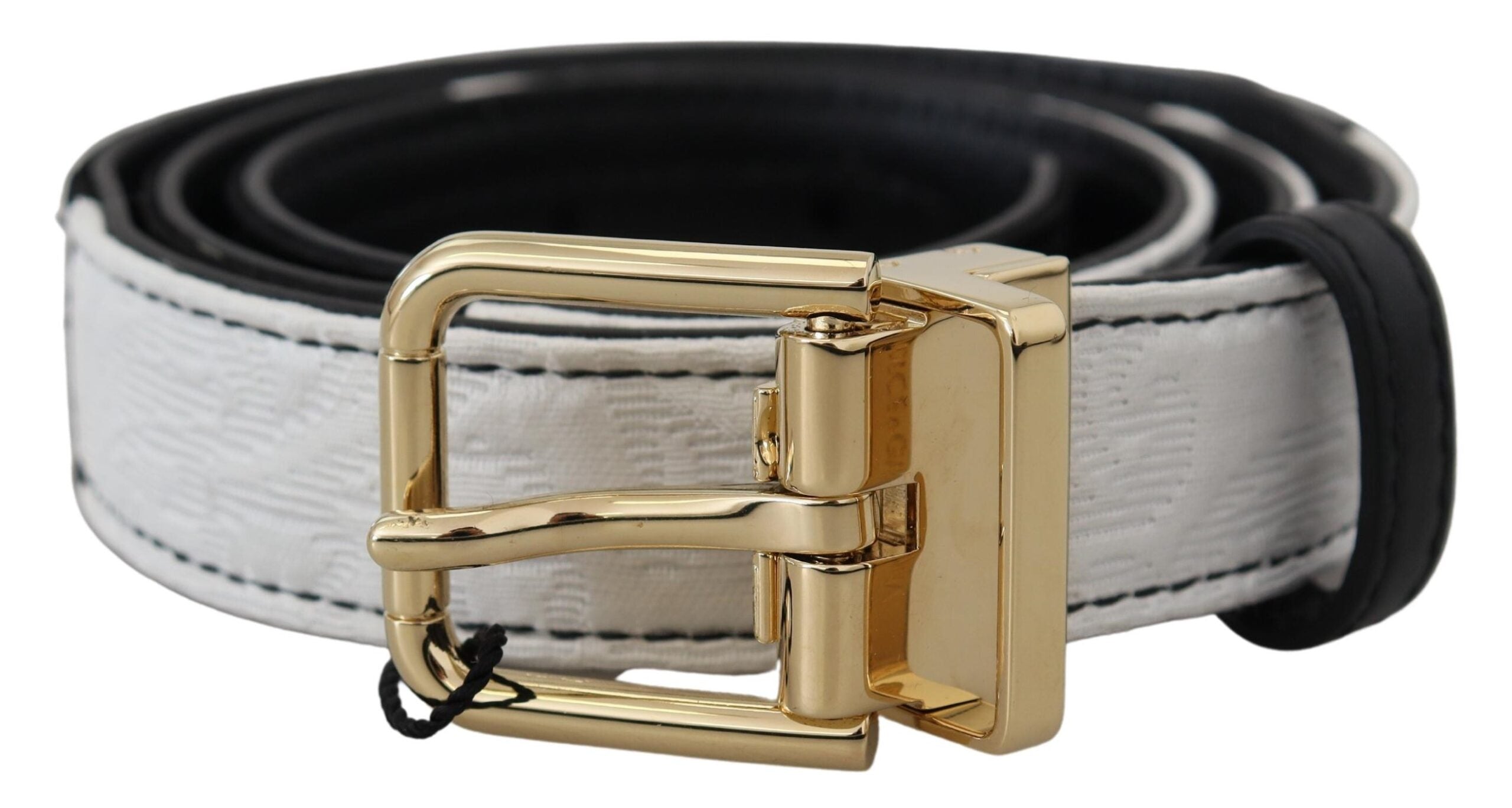 Ceinture Dolce & Gabbana bicolore noire et blanche